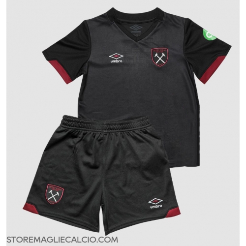 West Ham United Maglia Gara Trasferta Repliche 2024-25 Bambino Maniche Corte West Ham United Maglia Gara Trasferta Repliche 2024-25 Bambino Maniche Corte
